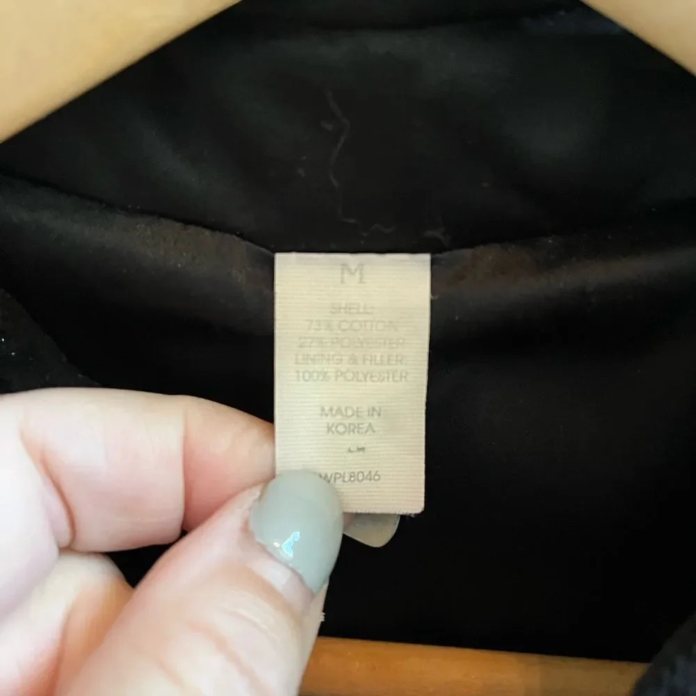 Reversible Black Velvet Quilted or Satin Vest sz M